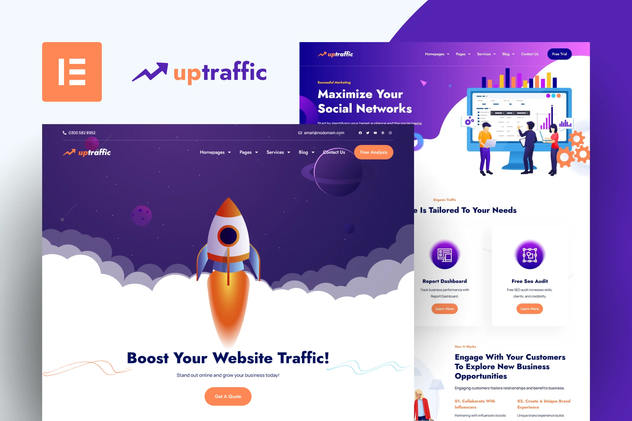 GET 1500+ READY WORDPRESS TEMPLATE 10 cover-uptraffic-elementor-pro-template-kit.webp